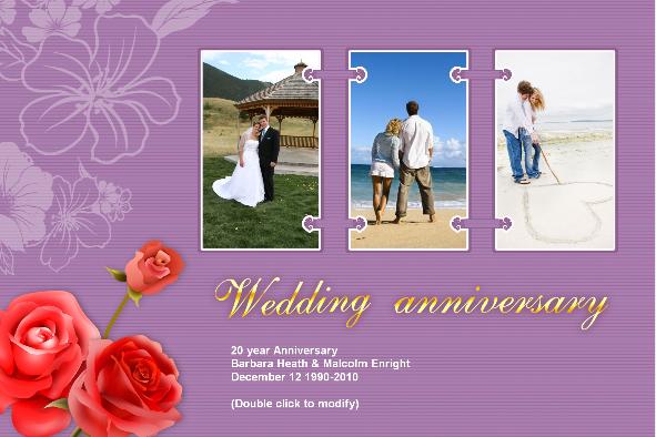 Family photo templates Wedding Anniversary Cards